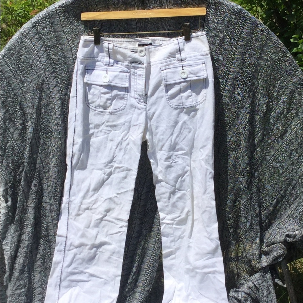 INC WHITE COTTON Spandex PANTS  Sz 4/6